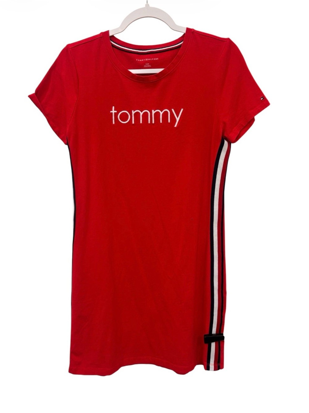 Tommy Hilfiger Red 'Tommy' Logo 90s inspired Tee Dress